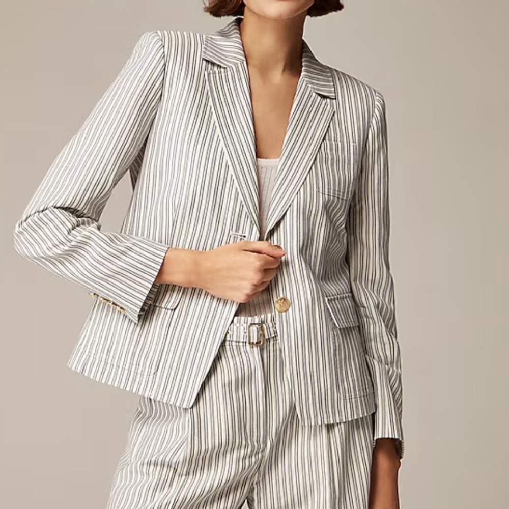 JCrew shrunken fit blazer in seersucker